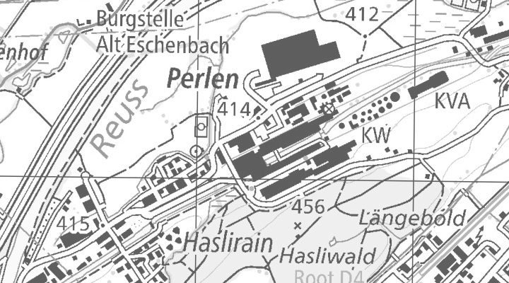 Kartenausschnitt: Perlenring 3, 6035 Perlen