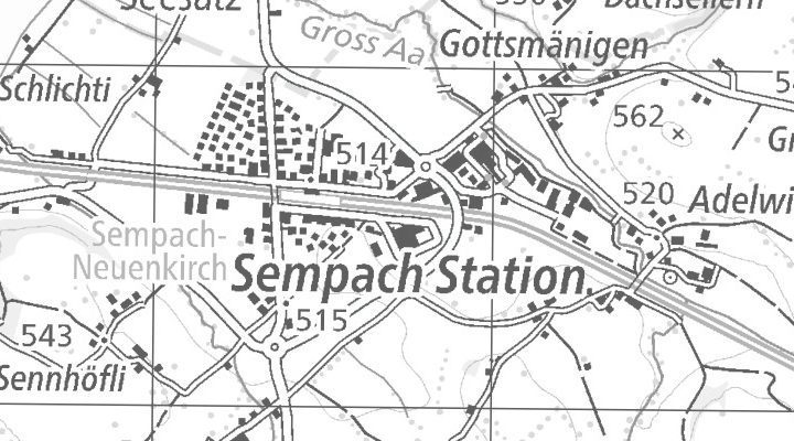 Kartenausschnitt: Neulandstrasse 8, 6203 Sempach Station