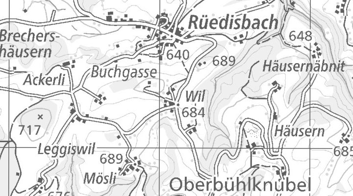 Kartenausschnitt: 9500 Wil