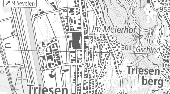 Kartenausschnitt: Landstrasse 15, 9495 Triesen