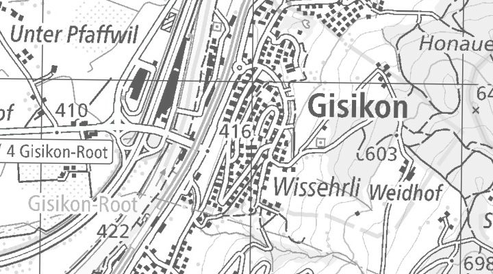 Kartenausschnitt: 6038 Gisikon