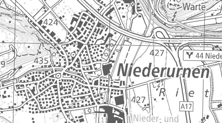 Kartenausschnitt: Fabrikstrasse 2, 8867 Niederurnen