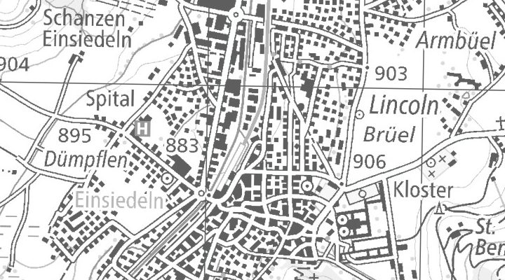 Kartenausschnitt: Schmiedenstrasse 23, 8840 Einsiedeln