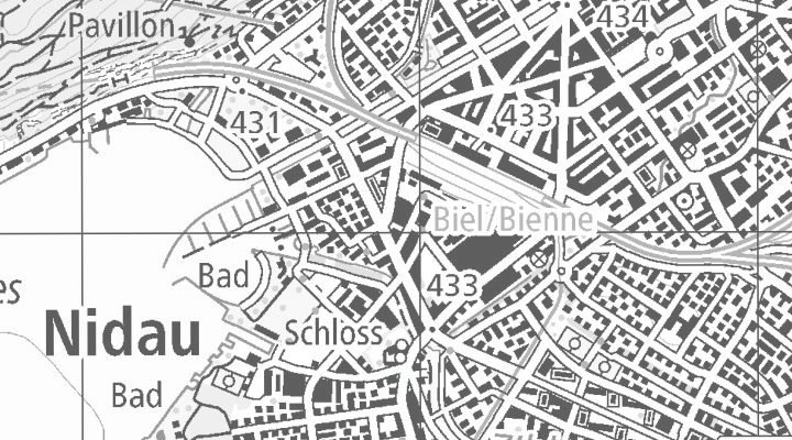 Kartenausschnitt: Aarbergstrasse 54, 2503 Biel/Bienne