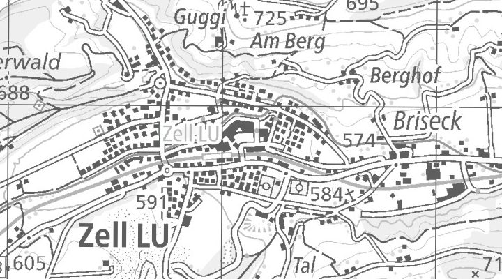 Kartenausschnitt: Zell LU