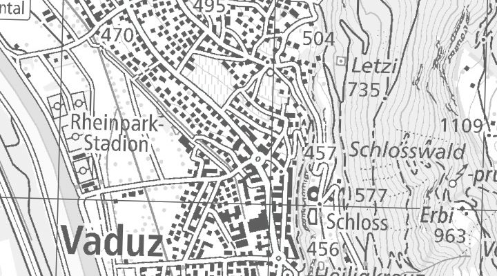 Kartenausschnitt: Herrengasse 12, 9490 Vaduz