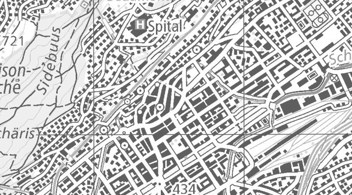 Kartenausschnitt: 2502 Biel Nidaugasse