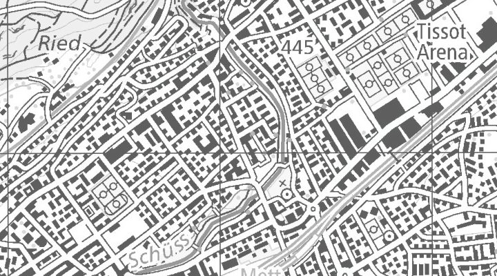 Kartenausschnitt: 2501 Bienne