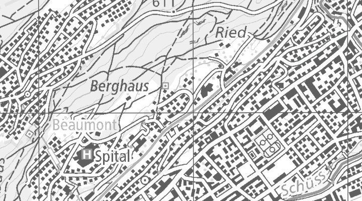 Kartenausschnitt: 2502 Biel-Bienne - Nidaugasse 35