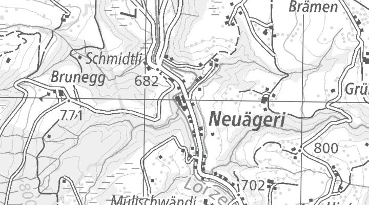Kartenausschnitt: Zugerstrasse 195, 6314 Neuägeri