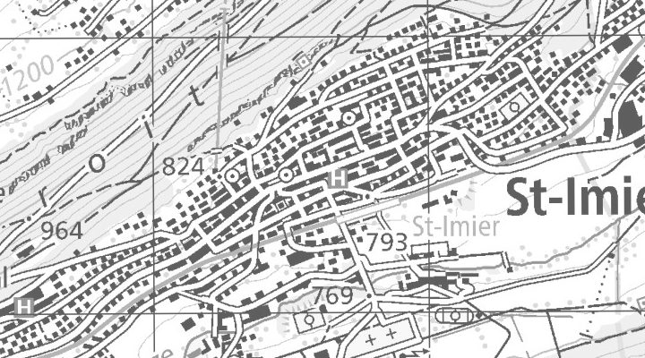 Kartenausschnitt: Rue de la Clef 35, 2610 St-Imier