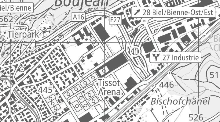 Kartenausschnitt: Boulevard des Sports 20, 2504 Biel/Bienne