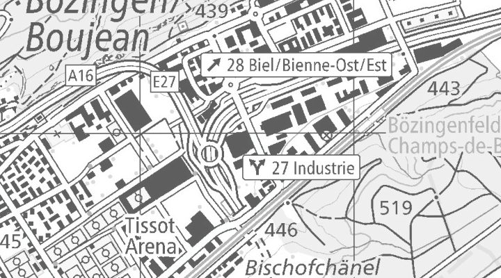 Kartenausschnitt: Rue Johann-Renfer 52, 2504 Biel
