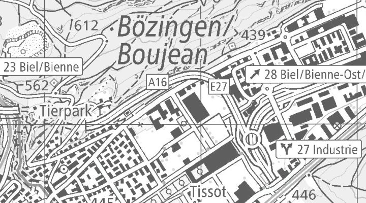 Kartenausschnitt: Roger-Federer-Allee 7, 2504 Biel