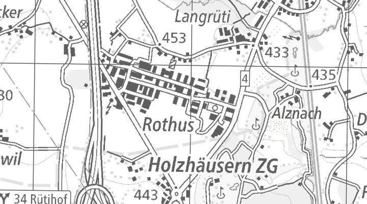 Kartenausschnitt: Bösch 37, 6331 Hünenberg