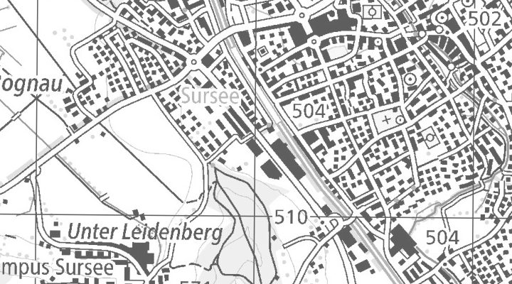 Kartenausschnitt: Allee 1A, 6210 Sursee
