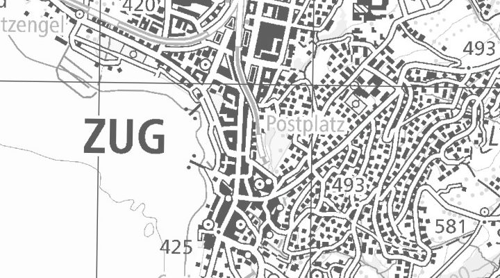 Kartenausschnitt: Poststrasse 6, 6300 Zug