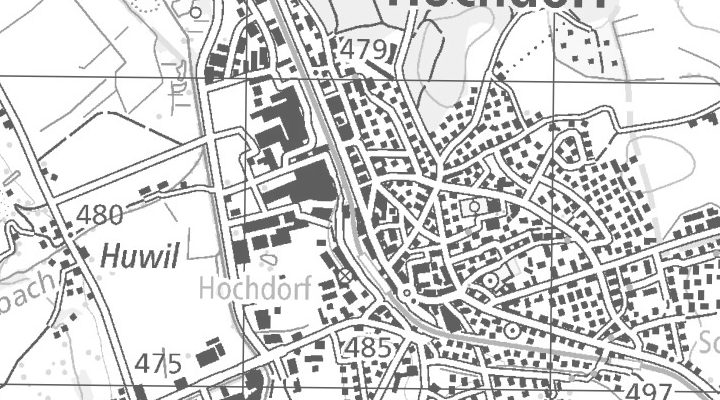Kartenausschnitt: Hauptstrasse 54, 6280 Hochdorf