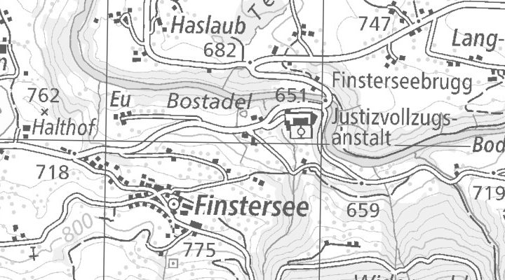 Kartenausschnitt: Bostadel 1, 6313 Menzingen