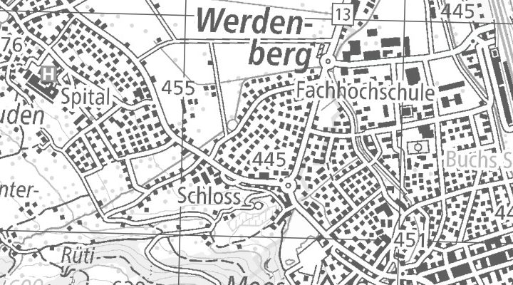 Kartenausschnitt: Lagerstrasse 30, 9470 Buchs