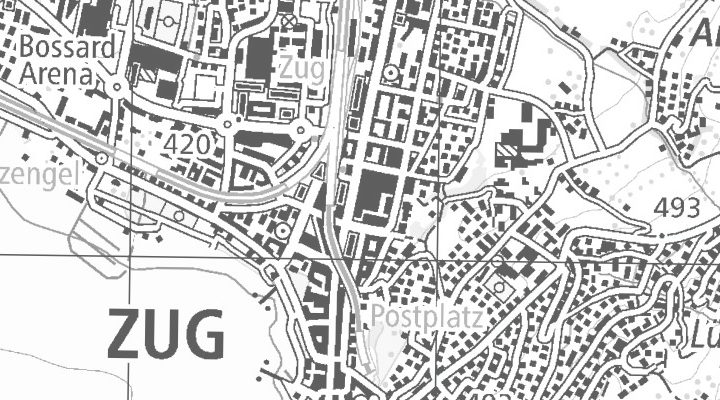 Kartenausschnitt: Baarerstrasse 16, 6300 Zug