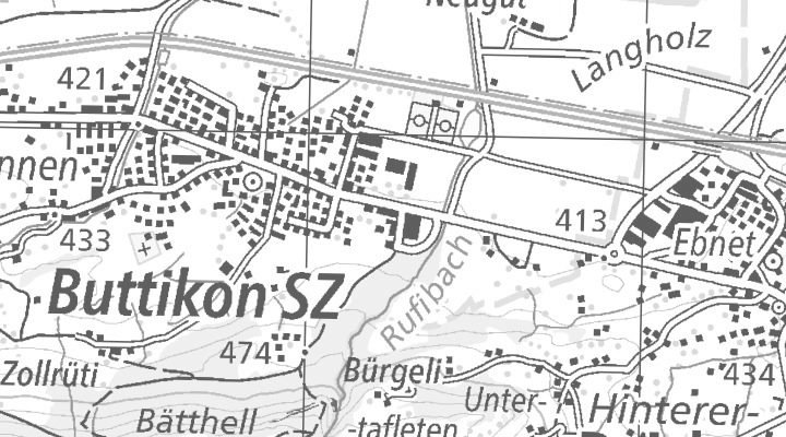 Kartenausschnitt: Hemrietstrasse 2, 8863 Buttikon