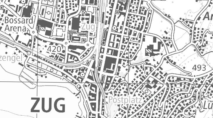 Kartenausschnitt: Baarerstrasse 22, 6300 Zug