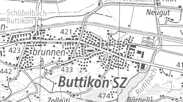 Kartenausschnitt: Hemrietstrasse 2, 8863 Buttikon