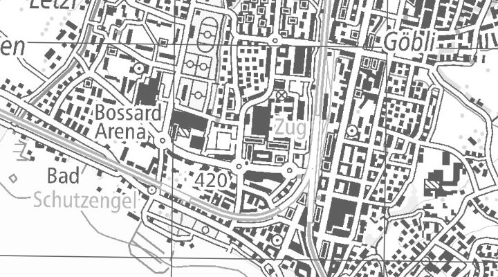 Kartenausschnitt: Landis + Gyr-Strasse 1, 6300 Zug
