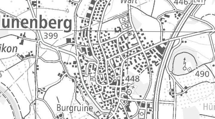 Kartenausschnitt: 6331 Hünenberg