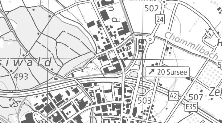 Kartenausschnitt: Wassermatte 1, 6210 Sursee