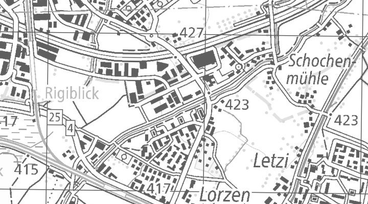 Kartenausschnitt: Chollerstrasse 32, 6300 Zug