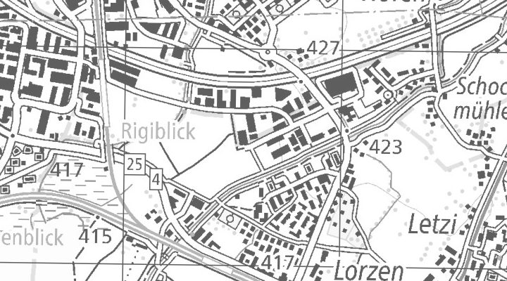 Kartenausschnitt: Chollerstrasse 25, 6312 Steinhausen