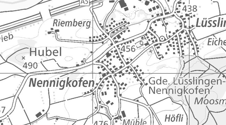 Kartenausschnitt: Bahnhofstrasse 213, 4574 Nennigkofen