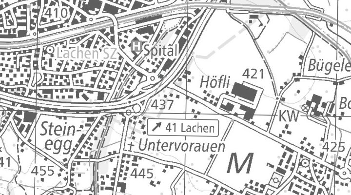 Kartenausschnitt: Oberdorfstrasse, 8853 Lachen SZ