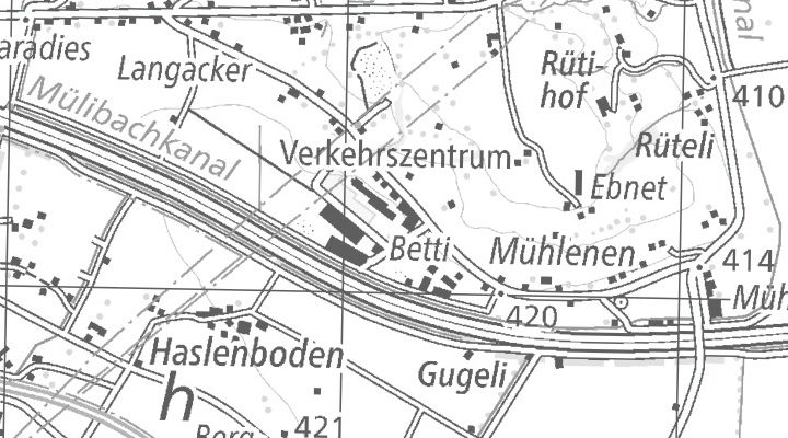 Kartenausschnitt: Betti, 52, 8856 Tuggen