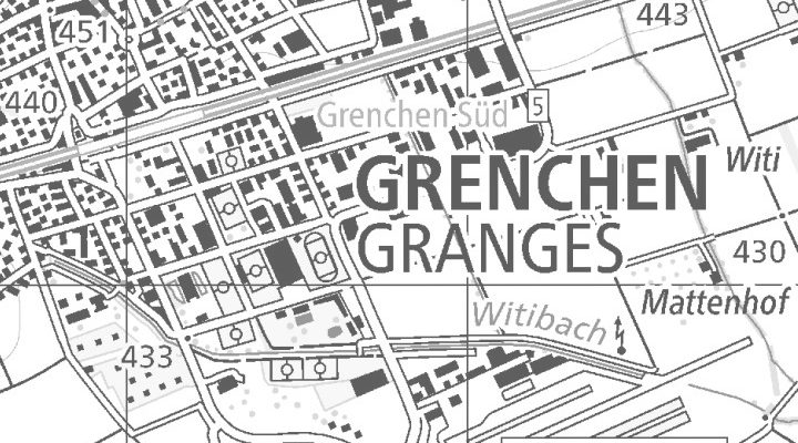 Kartenausschnitt: Neckarsulmstrasse 41, 2540 Grenchen