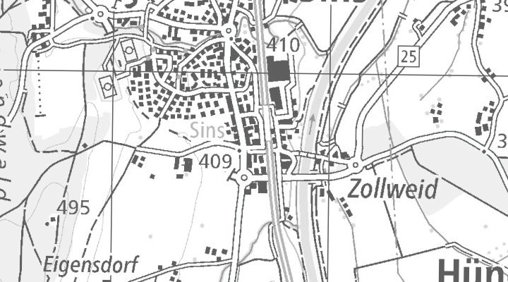 Kartenausschnitt: Bahnhofstrasse 32, 5643 Sins