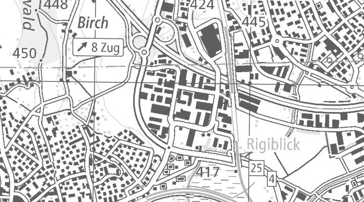 Kartenausschnitt: Alte Steinhauserstrasse 12, 6330 Cham