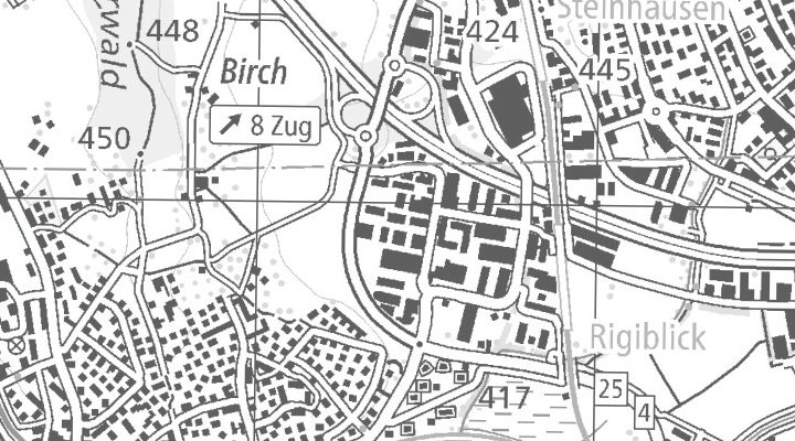 Kartenausschnitt: Gewerbestrasse 6, 6330 Cham