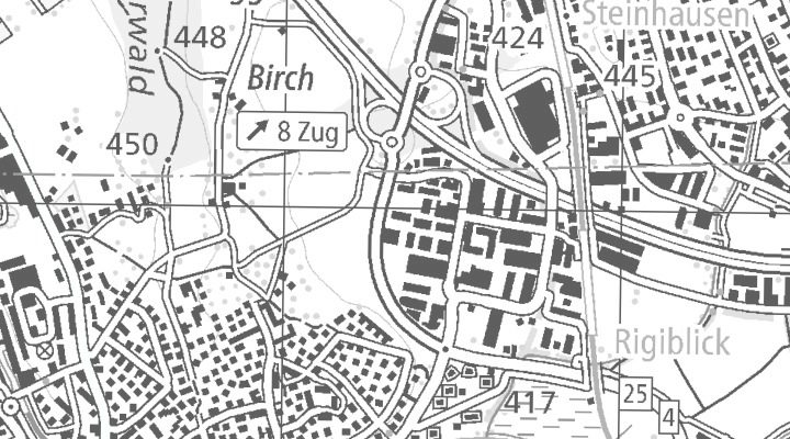 Kartenausschnitt: Gewerbestrasse 10, 6330 Cham