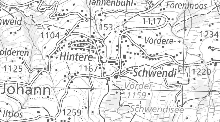 Kartenausschnitt: Vordere Schwendistrasse 62, 9658 Wildhaus