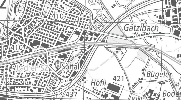 Kartenausschnitt: Feldmoosstrasse 12, 8853 Lachen SZ