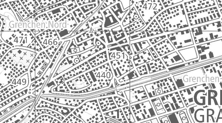 Kartenausschnitt: Bahnhofstrasse 23, 2540 Grenchen