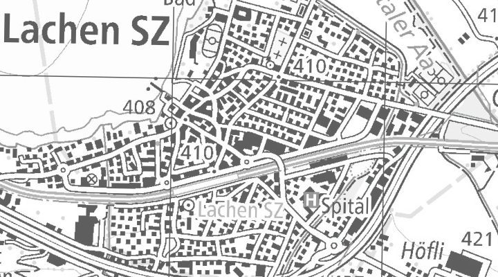 Kartenausschnitt: 8853 Lachen SZ