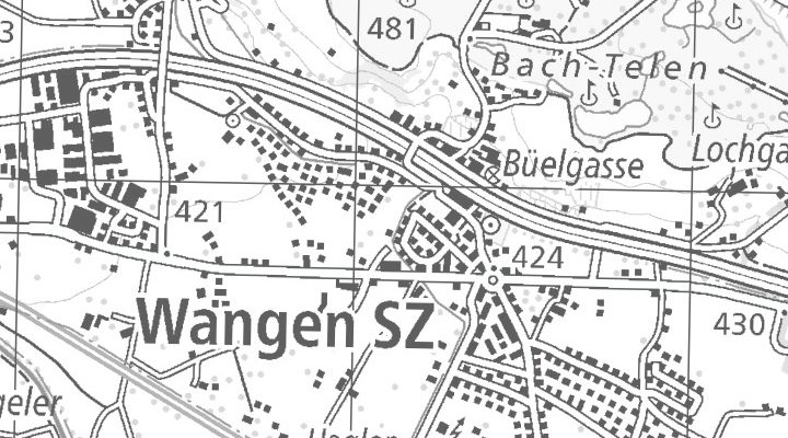 Kartenausschnitt: Leuholz 25, 8855 Wangen