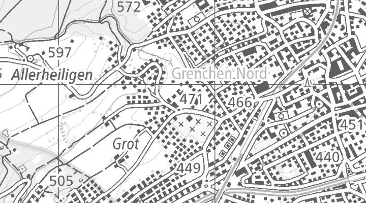 Kartenausschnitt: Bachtelenstrasse 24, 2540 Grenchen