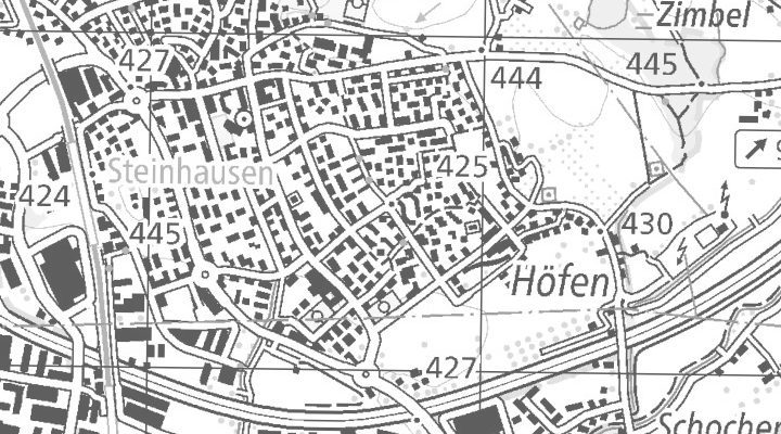 Kartenausschnitt: Schulhausstrasse / Feldheim, 6312 6312 Steinhausen