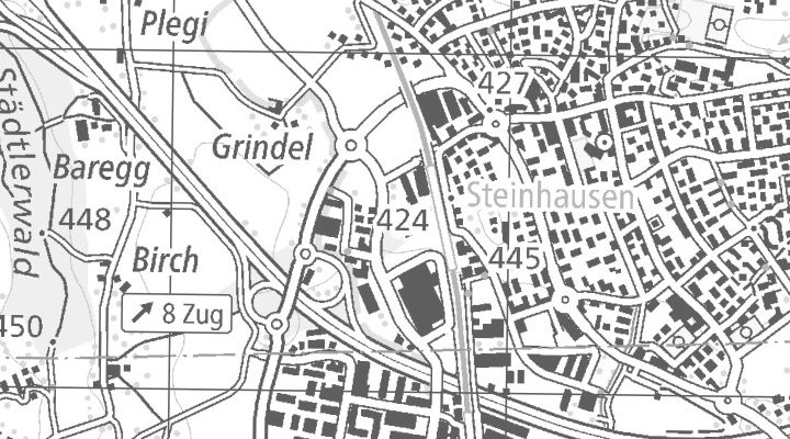 Kartenausschnitt: Hinterbergstrasse 44, 6312 Steinhausen
