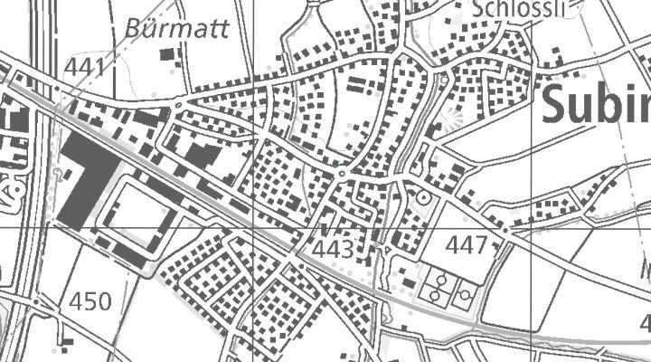 Kartenausschnitt: 4553 Subingen